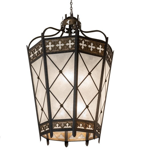 2nd Ave Lighting Citadel 42" Wide 8 Light Pendant With Umber Patina Antique Distressed Gold Finish