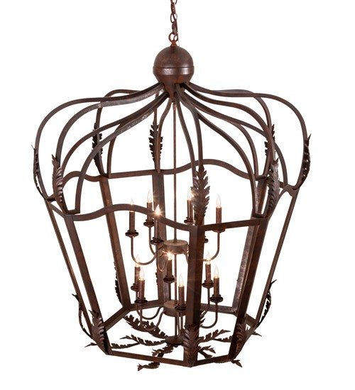 2nd Ave Lighting Citadel 43" Wide 12 Light Pendant in Textured Rusty Nail Finish