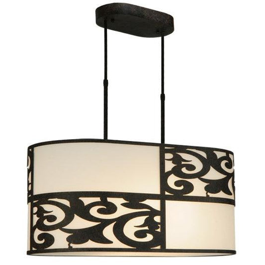 2nd Ave Lighting Clarabella Oblong Pendant in Antique Iron Gate Finish