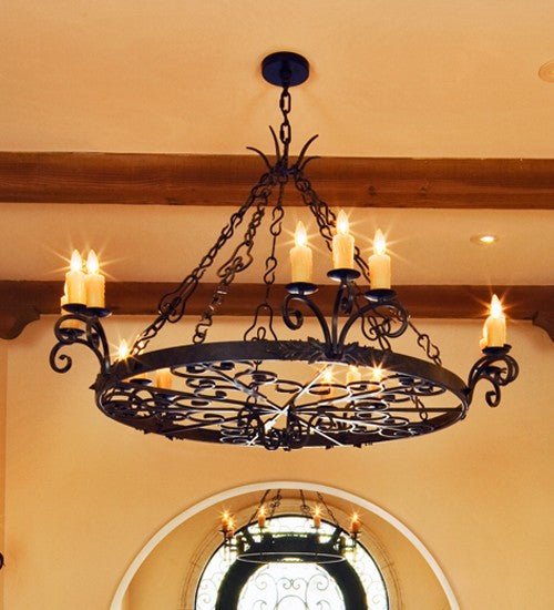 2nd Ave Lighting Clarinda 60" Wide 12 Light Chandelier in Copper Rust Finish