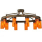 2nd Ave Lighting Clark 48" 10 LT Semi-Flushmount in Antique Copper Finish
