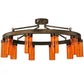 2nd Ave Lighting Clark 48" 10 LT Semi-Flushmount in Antique Copper Finish