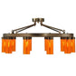 2nd Ave Lighting Clark 48" 10 LT Semi-Flushmount in Antique Copper Finish