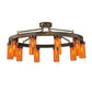 2nd Ave Lighting Clark 48" 10 LT Semi-Flushmount in Antique Copper Finish