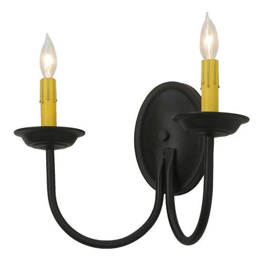 2nd Ave Lighting Classic 14.5" Wide 2 LT Wall Sconce in Blackwash Finish