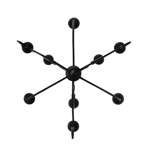 2nd Ave Lighting Clayton 36" Wide 9 Light Chandelier in Blackwash Finish