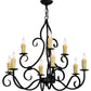2nd Ave Lighting Clayton 36" Wide 9 Light Chandelier in Blackwash Finish