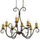 2nd Ave Lighting Clifton 36" Long 8 LT Oblong Chandelier in Cafe Noir Finish