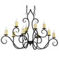 2nd Ave Lighting Clifton 48" Long 10 LT Chandelier in Blackwash Finish