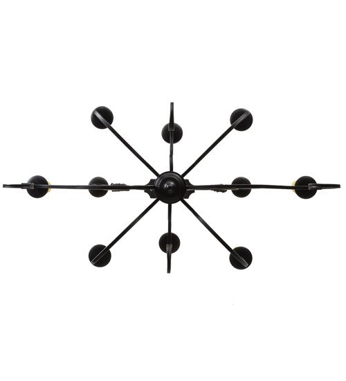 2nd Ave Lighting Clifton 48" Long 10 LT Chandelier in Blackwash Finish