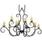2nd Ave Lighting Clifton 48" Long 10 LT Chandelier in Blackwash Finish