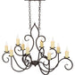 2nd Ave Lighting Clifton 48" Long 10 LT Oblong Chandelier in Cajun Spice Finish