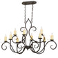 2nd Ave Lighting Clifton 48" Long 10 LT Oblong Chandelier in Cajun Spice Finish