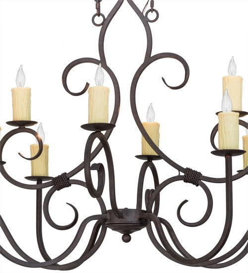 2nd Ave Lighting Clifton 48" Long 10 LT Oblong Chandelier in Cajun Spice Finish