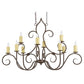 2nd Ave Lighting Clifton 48" Long 10 LT Oblong Chandelier in Classic Rust Finish