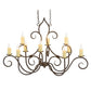 2nd Ave Lighting Clifton 48" Long 10 LT Oblong Chandelier in Classic Rust Finish