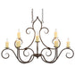 2nd Ave Lighting Clifton 48" Long 10 LT Oblong Chandelier in Classic Rust Finish