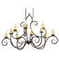2nd Ave Lighting Clifton 48" Long 10 LT Oblong Chandelier in Classic Rust Finish