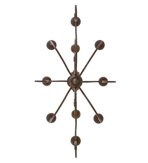 2nd Ave Lighting Clifton 48" Long 10 LT Oblong Chandelier in Classic Rust Finish