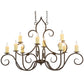 2nd Ave Lighting Clifton 48" Long 10 LT Oblong Chandelier in Classic Rust Finish