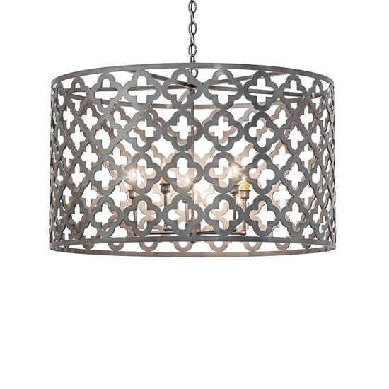 2nd Ave Lighting Clover 34" Wide Pendant in Black Chrome Finish