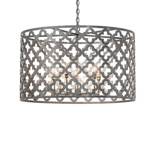 2nd Ave Lighting Clover 34" Wide Pendant in Black Chrome Finish