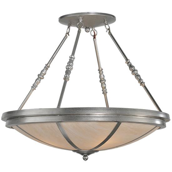 2nd Ave Lighting Commerce 30" Fleshtone Idalight Nickel Semi-Flush Mount Lighting