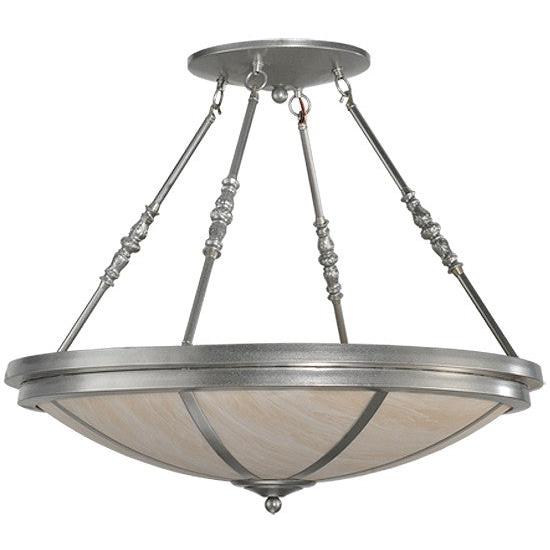 2nd Ave Lighting Commerce 30" Fleshtone Idalight Nickel Semi-Flush Mount Lighting