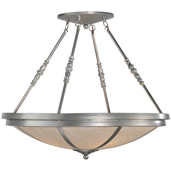 2nd Ave Lighting Commerce 30" Fleshtone Idalight Nickel Semi-Flush Mount Lighting