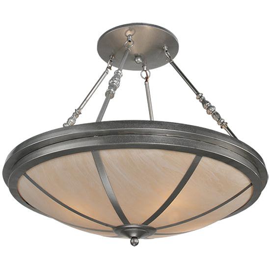 2nd Ave Lighting Commerce 30" Fleshtone Idalight Nickel Semi-Flush Mount Lighting
