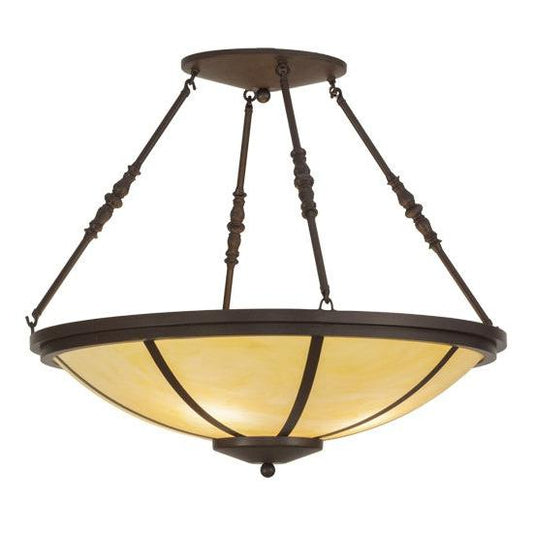 2nd Ave Lighting Commerce 30" LED Semi-Flushmount in Cafe Noir Finish