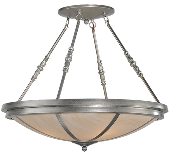 2nd Ave Lighting Commerce 30" Nickel Semi-Flushmount Lighting