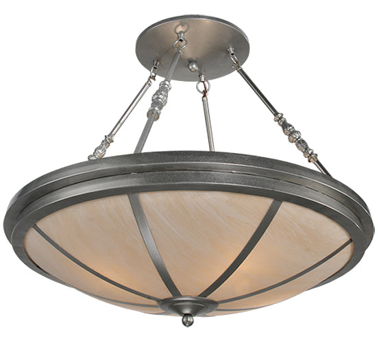 2nd Ave Lighting Commerce 30" Nickel Semi-Flushmount Lighting