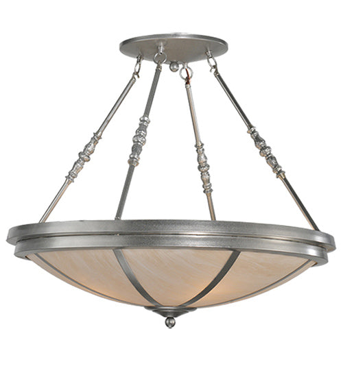 2nd Ave Lighting Commerce 30" Nickel Semi-Flushmount Lighting