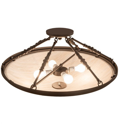 2nd Ave Lighting Commerce 31" Semi-Flushmount in Oil Rubbed BRonze Finish