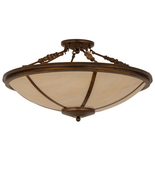 2nd Ave Lighting Commerce 31" Semi-Flushmount in Vintage Copper Finish