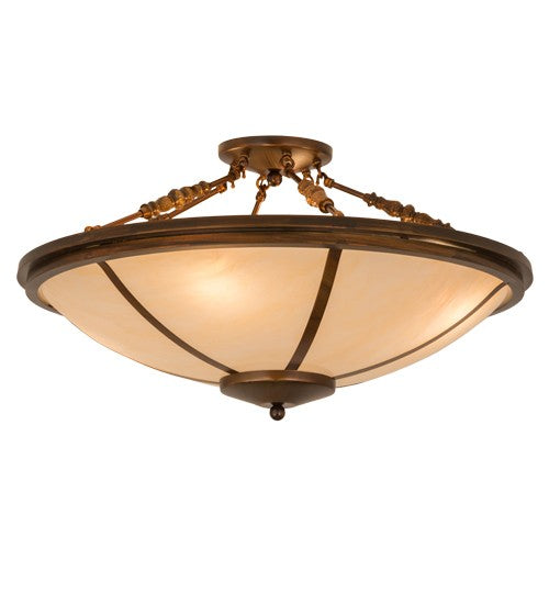 2nd Ave Lighting Commerce 31" Semi-Flushmount in Vintage Copper Finish
