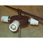 2nd Ave Lighting Commerce 46" 4-Light Travertine Idalight Diffuser Cafe Noir Semi-Flush Mount Lighting