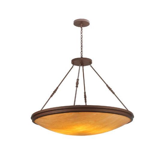 2nd Ave Lighting Commerce 48" Amber Quartz Lens Cafe Noir Inverted Pendant Light