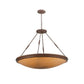 2nd Ave Lighting Commerce 48" Amber Quartz Lens Cafe Noir Inverted Pendant Light