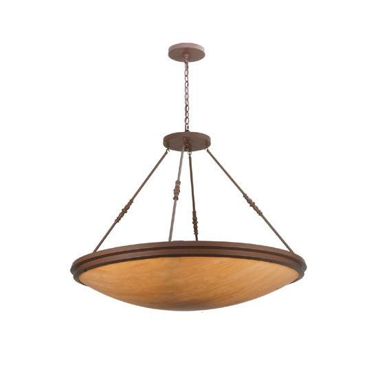 2nd Ave Lighting Commerce 48" Amber Quartz Lens Cafe Noir Inverted Pendant Light