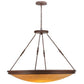 2nd Ave Lighting Commerce 48" Amber Quartz Lens Cafe Noir Inverted Pendant Light