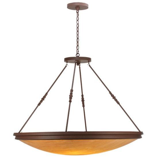 2nd Ave Lighting Commerce 48" Amber Quartz Lens Cafe Noir Inverted Pendant Light