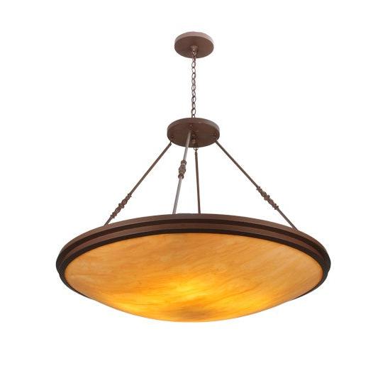 2nd Ave Lighting Commerce 48" Amber Quartz Lens Cafe Noir Inverted Pendant Light