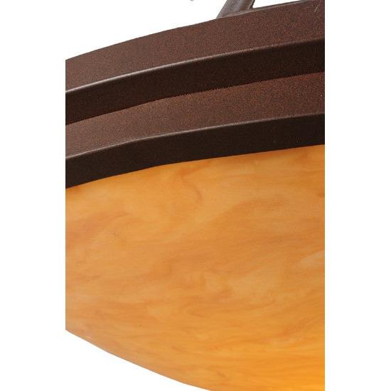 2nd Ave Lighting Commerce 48" Amber Quartz Lens Cafe Noir Inverted Pendant Light