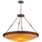 2nd Ave Lighting Commerce 48" Amber Quartz Lens Cafe Noir Inverted Pendant Light