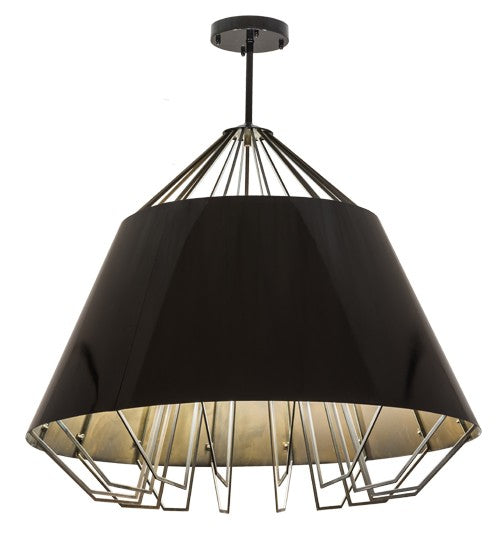 2nd Ave Lighting Complejo 44" Pendant in Mirror Black and Antique Copper Finish