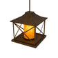 2nd Ave Lighting Contemplation 16" 1-Light E26 Base Ambra Siena Idalight Cylinder Diffuser Rustic Iron Pendant Light