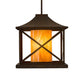 2nd Ave Lighting Contemplation 16" 1-Light E26 Base Ambra Siena Idalight Cylinder Diffuser Rustic Iron Pendant Light