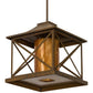 2nd Ave Lighting Contemplation 16" 1-Light E26 Base Ambra Siena Idalight Cylinder Diffuser Rustic Iron Pendant Light